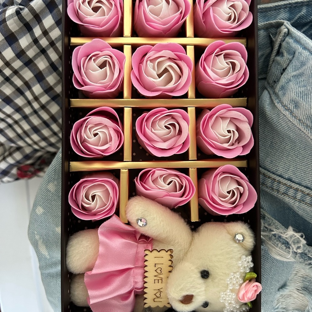 rose flower shaped soap